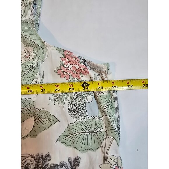C&C California‎ Womens Tropical Print Sleeveless Linen Button-Down dress Size 3X - Picture 8 of 13